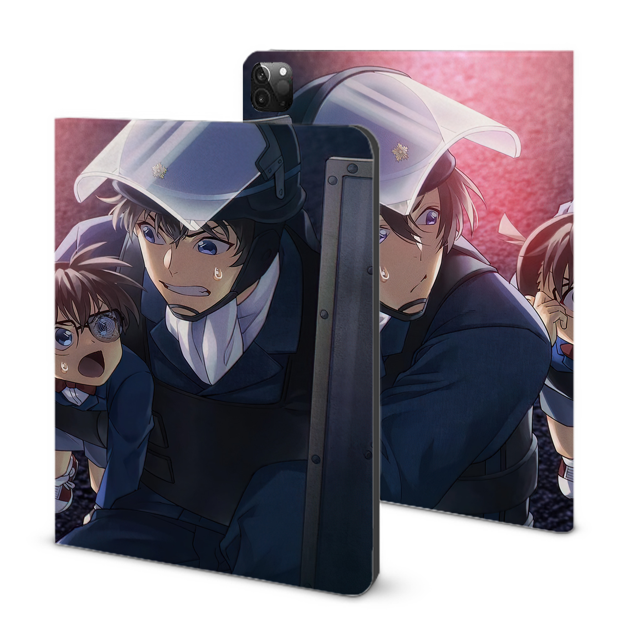 （画像用） 名探偵コナン Detective Conan IPadケース ペンホルダー付き ブックスタイルデザイン
